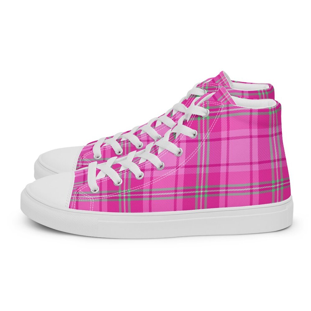 stylish high-top canvas sneakers for women
